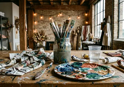 Image showing acrylic brushstroke