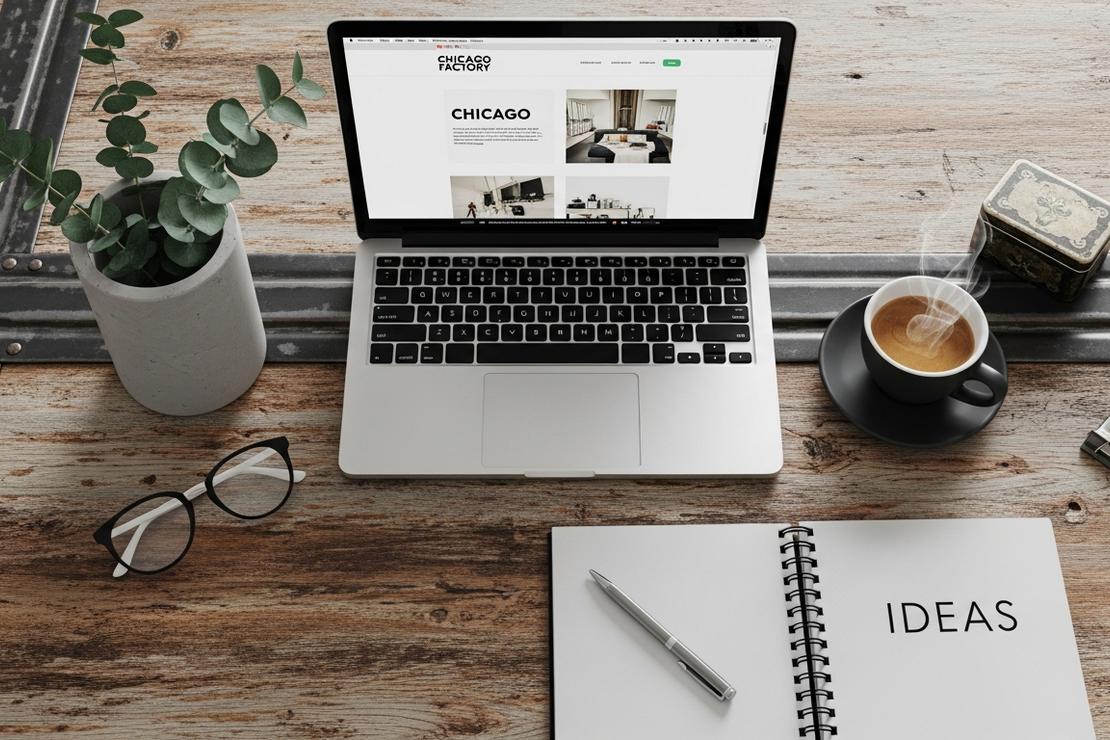 Modern editorial desk workspace