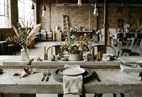 Image showing concrete tablescape