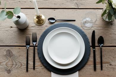 Raw & Refined: Concrete and Slate Table Settings